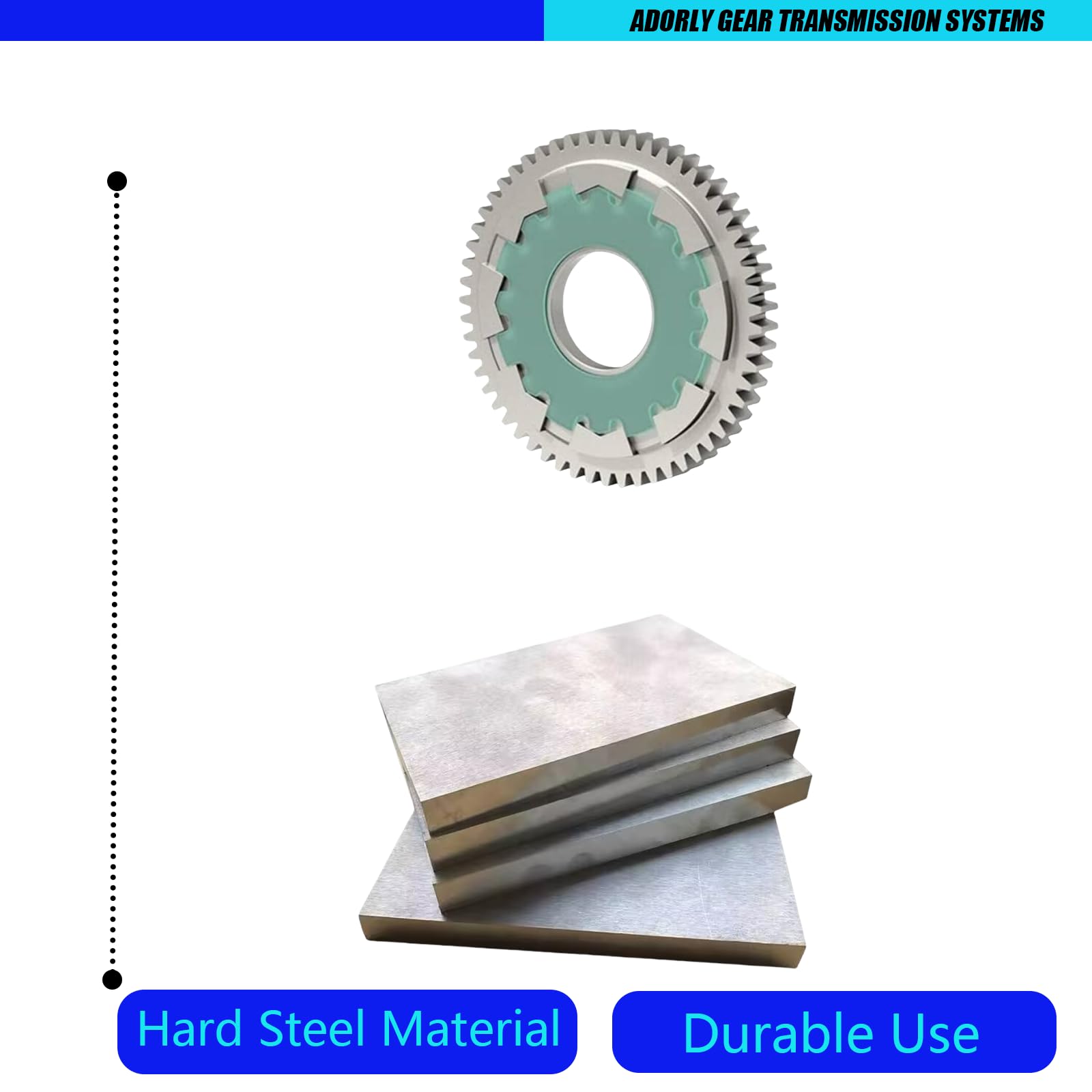 Amazon.com: ADORLY HD Steel 57T Spur Gear with Pads, 0.8Mod,for